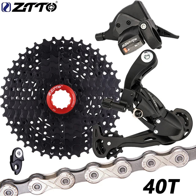 ZTTO MTB 9 Speed Set 1X9 Shifter Rear Derailleur 9V 50T Cassette K7 Sprocket Parts For m370 m430 m590 DEORE Single Crank System