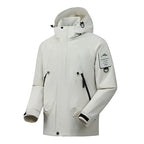 JNLN Unisex Waterproof Hiking Jacket With Detachable Hood Lightweight Windproof Coat Breathable Raincoat for Camping Climbing