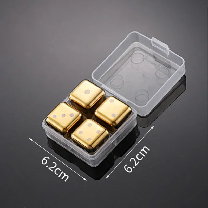 Dice 4pc Gold