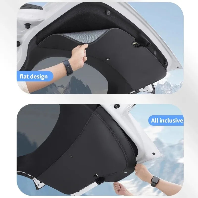 For Tesla Model Y Juniper / Model 3 Highland Trunk Tailgate Guard Pad PU Leather Trunk Protective Anti-dirty Pad Car Accessories