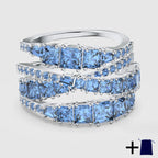 2025 New Dopamine Zircon Couple Ring Suitable for Rainbow Color Candy Theme Daily Dressing Party Party Party Preferred