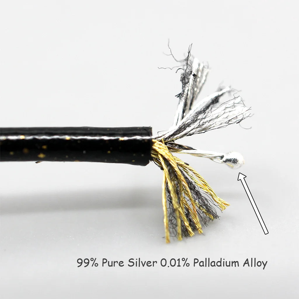 99% Pure Silver Palladium Graphene Floating Gold Cable For Beyerdynamic T1 T5P II AMIRON HOME Kennerton M12S LN008339