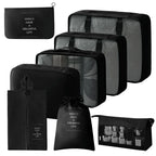 7/8/9/10 Pcs Set Travel Organizer Storage Bags Suitcase Packing Cubes Set Cases Portable Luggage Clothes Shoe Tidy Pouch Folding