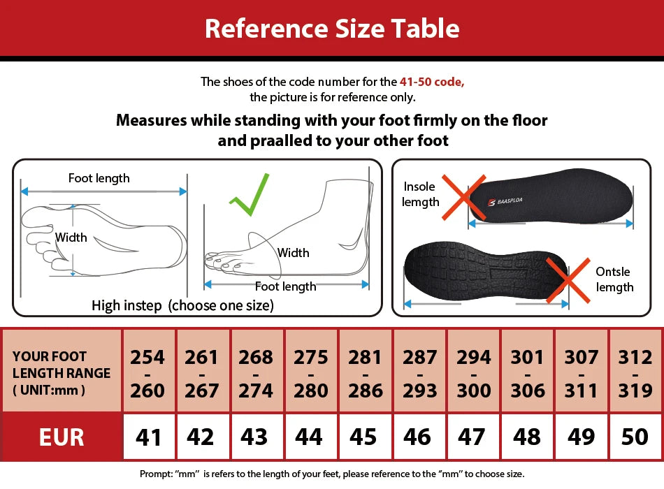 Baasploa Hiking Shoes Men Outdoor Climbing Lace-Up Sneakers Male Anti Splash Water Casual Wear-Resistant Non-slip Walking Shoes