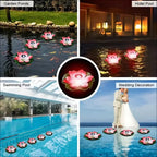 Solar Floating Lotus Light Waterproof LED Night Light Festive Wishing Lamp For Pond Pool Garden Fish Tank Decoration Supplies