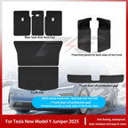 For Tesla New Model Y Juniper 2025 Leather Trunk Mats Rear Seat Back Protector Pad Backrest All Weather Liner Pet Anti-kick Pad