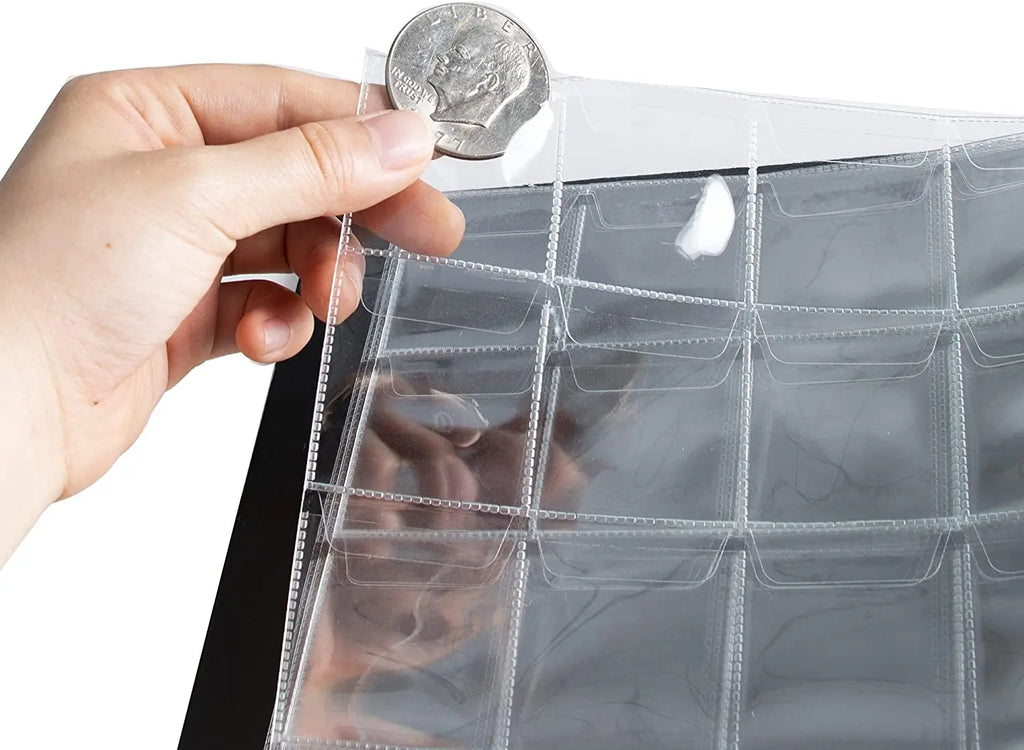 D&D 480 Pockets Coin Collection Holder Book Album for Collectors Storage Box Case Supplies for 20/25/27/30/38mm