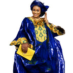 African Dresses For Woman Bazin Riche Embroidery Design Long Dress