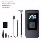 Portable Car Air Pump Wireless Tire Inflator Electric Air Compressor with LCD Digital Display for Car Motorcycles Bicycle Ball