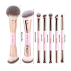 MAANGE 7pcs Double Head Makeup Brushes Dense Foundation Concealer Liquid Cream Blending Detail Eyeshadow Brushes Beauty Tools