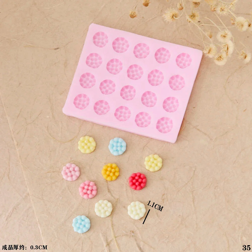 3d Flowers Cherry Blossoms Silicone Molds Daisies Five-petal Flowers Fondant Candy Chocolate Mould Cake Decor Baking Accessories