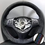 Hand Stitched Steering Wheel Cover Suede M Sport M3 E90 E91 E92 E87 E81 E82 E88 X1 E84 Car Steering Wrap Braid Cover For BMW E93