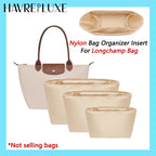 Bag organizer insert for Longchamp bag nylon material super strong fit bag support handbag insert bag accessories