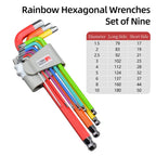 ThinkRider color Bike Repair Tools L-wrench Bicycle inner hexagon tool  Hex Key Wrench Set1.5/2/2.5/3/4/5/6/8/10mm ball-ended 9p