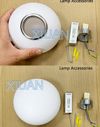 Glass Ball Lamp Modern Milky White Glass Wall Lamps for Bedroom Living Room Sofa Background Concealed Base Bathroom Wall Light