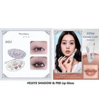 Flower Know Shells Jewel Makeup Set for Women - Eyeshadow Blush Lip Glaze Full Kit - Gift Set