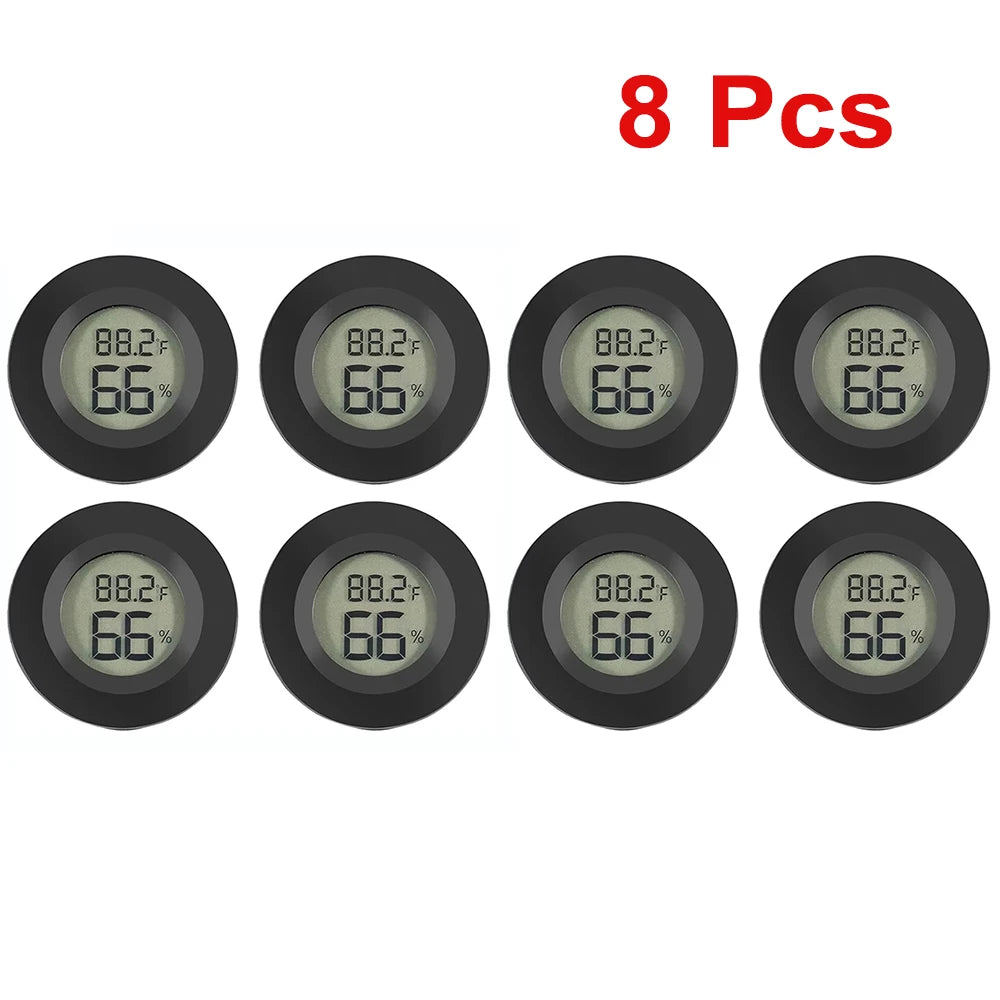 Mini Digital Hygrometer Thermometer LCD Indoor Humidity Temperature Gauge, Black 3pcs