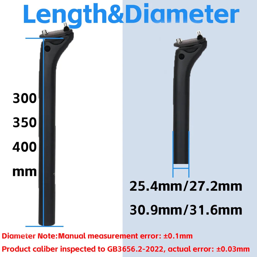 ELITAONE MTB Carbon Seat Post Offset 20mm 25.4 27.2 30.9 31.6mm Mountain/Road Bike Seatpost 350-450mm Light 150g