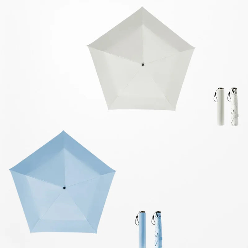 2-in-1 UV Protection Mini Folding Travel Umbrella, Ultralight Pocket Rain Umbrella, 1pc