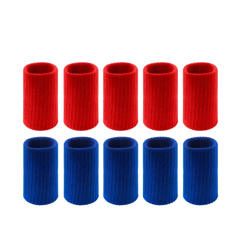10PCS Elastic Sports Finger Sleeves Arthritis Support Finger Guard Outdoor Gym Basketball Volleyball Finger Protection Corrector