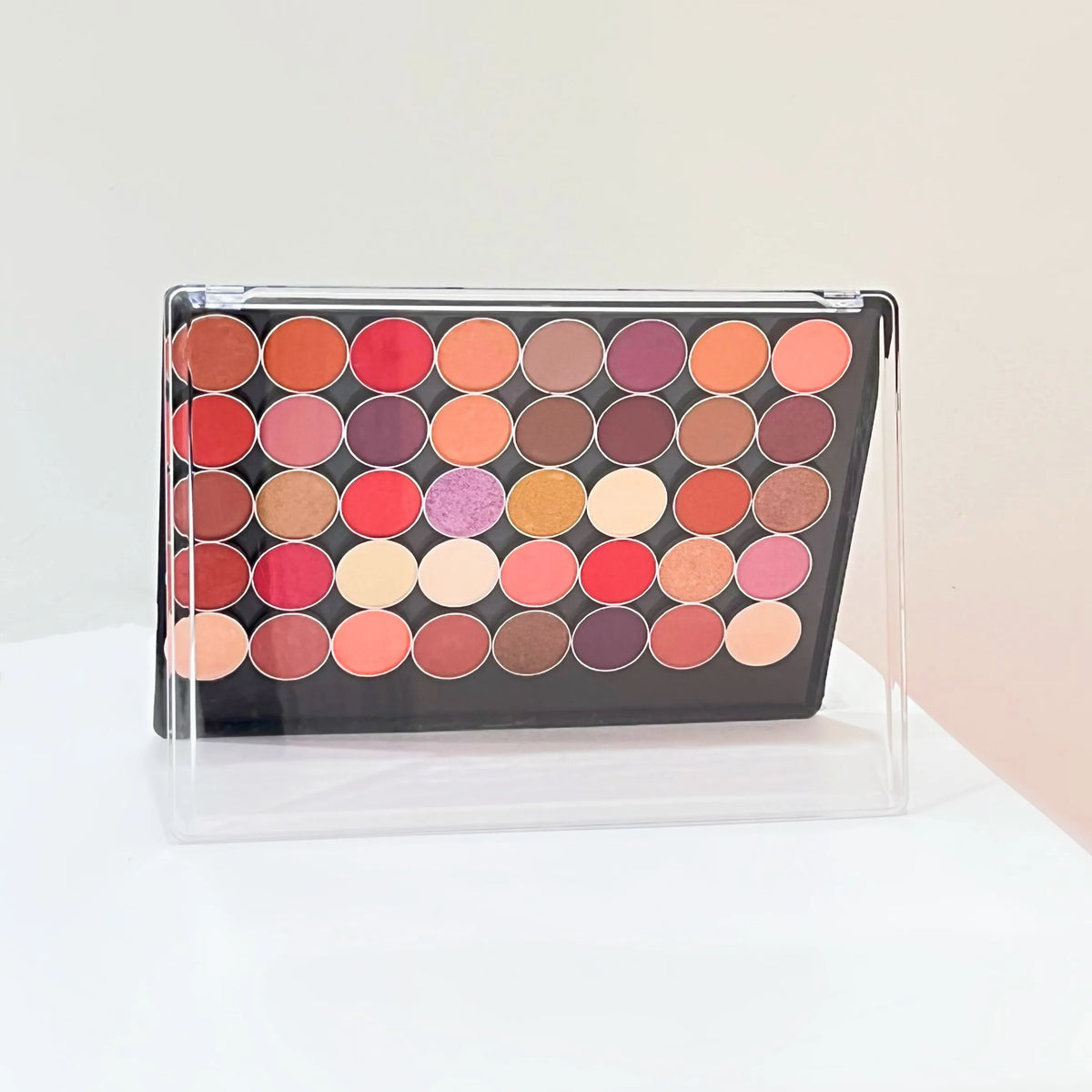 XL Empty Magnetic Eyeshadow Palette Storage Box Clear Lid, 20pcs Metal Stickers, 23.5x16.5cm