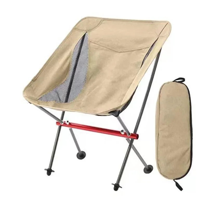 Portable Folding Camping Chair Full-Aluminum Frame Compact with Carry Bag Outdoor Hiking Fishing Backpacking