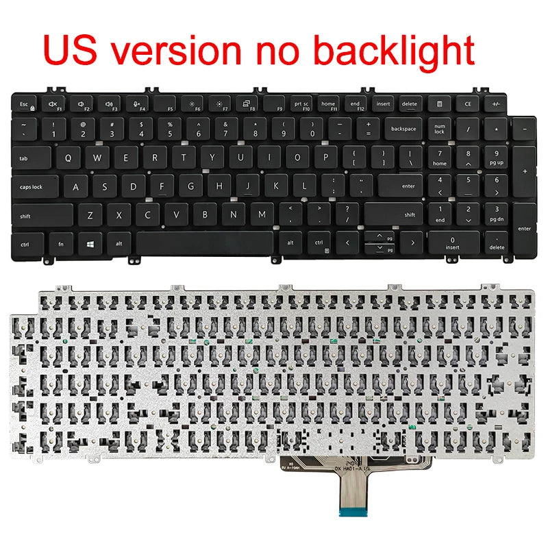 US Laptop Keyboard Replacement for Dell Latitude 5520/5521/5530/5531, Precision 3560-3580