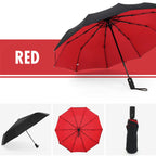 Windproof Double Layer Automatic Umbrella, Water Resistant Travel Umbrella - Colors