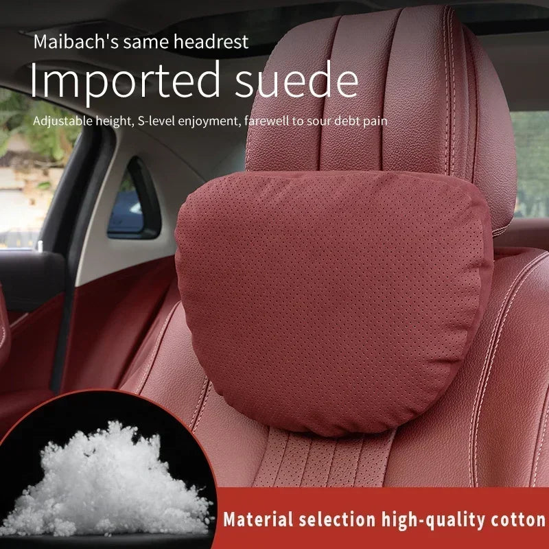 Car Headrest S-level Soft Comfort  Auto Seat Neck Support Mat Pillow Cars Accessories Compatible For Tesla Audi Auto Interior