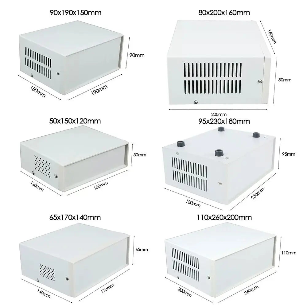 Metal Enclosure Project Case DIY Junction Box Electronics Enclosure Box Outdoor Indoor Electronic Module Instrument Housing Box