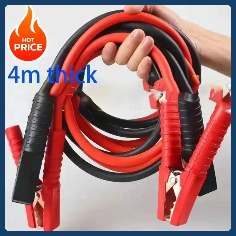 4M 2000A Booster Cable Heavy Duty Car Battery Jump Starter Cable  for Car SUV Truck   Emergency Ignition Quick Start Power
