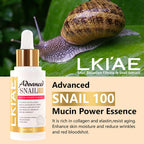 Advanced Snail Mucin Power Essence, Brightening and Firming Skin Serum, Reduce Wrinkles, Dry Lines, Dark Spots, With Collagen