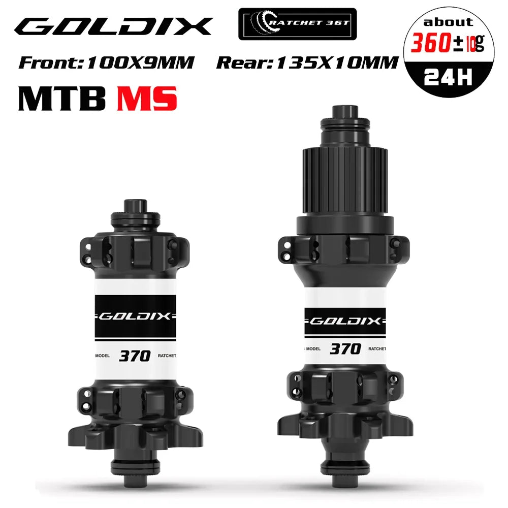 GOLDIX M370 Bicycle Hub 24H Sealed Bearing 6-bolt Disc Brake Straight Pull 24 Holes Ratchet 36T BOOST MTB Hub for Shimano SRAM