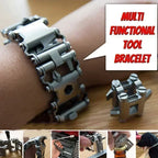 Stainless Steel Multitool Bracelet Tread Link Bolt Driver, Black or Silver, 2.5-3cm