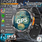 2026 New Outdoor GPS Sports Smartwatches Men Compass 5ATM Waterproof 24/7 Health Monitoring Chat GPT Bluetooth Call Smart Watch