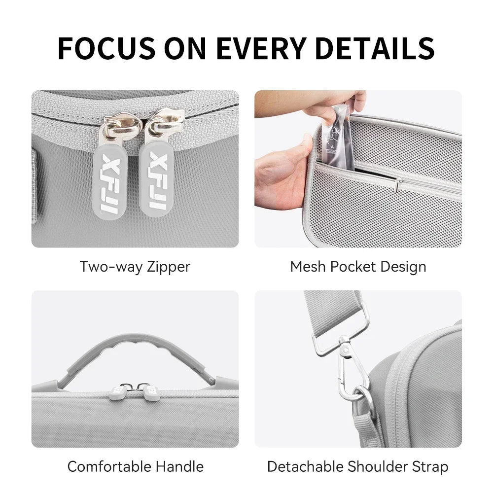 DJI Mini 3/Mini 3 Pro Hard Shell Carrying Case PU Leather Waterproof Shoulder Bag