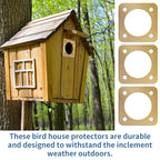 10Pcs Bird House Protective Cover 1/2 Inch Opening Rustproof Copper Bluebird House Predator Guard with Screw for Outdoor, Houses