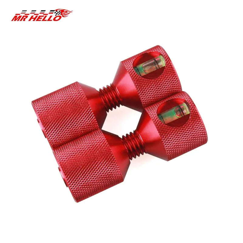2 Hole Flange Alignment Pin Set 1-1/8in 6061 Aluminum, Black or Red