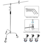 Selens 330cm C-Stand Rotatable Anti-slip Stainless Steel Light Stand Backdrop Tripod Photo Studio Kits Softbox Photography Stand
