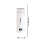 HOMEFISH 450ML Electric Kettles Portable Tea Coffee Kettle Travel Boil Water Thermal Cup Anti-Scald Water Bottle English Menu