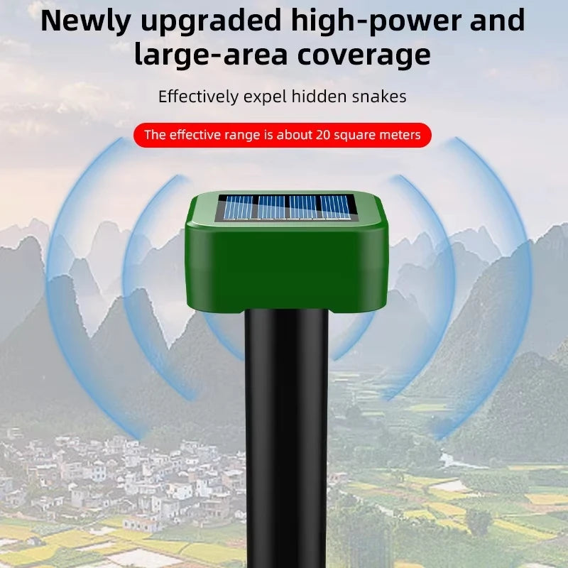 Solar Powered Ultrasonic Animal Repellent Outdoor Waterproof Pest Deterrent, 2pcs (Round/Square/Triangle)