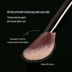 Slope Blush Brush Angled Bevel Makeup Brush, Black Green Handle, 1pc
