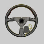 350mm MonteCarlo Leather Steering Wheel for MOMO NRG HKB OMP SPARCO hubs