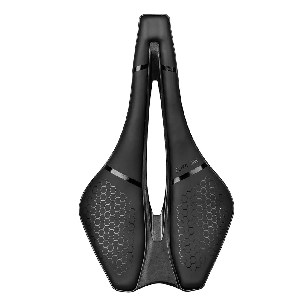 Elitaone 245x139mm MTB Road Bike Saddle Carbon Rails Short Nose Hollow Bicycle Seat for Comfortable Riding