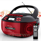 Portable CD Cassette Player Recorder Boombox with USB MP3 Radio Remote, AC/DC, Black