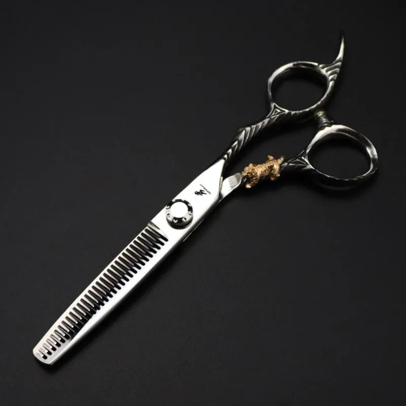 Nepurlson 6 Inch 440C Stainless Steel Professional Hair Scissors Barber Cutting Scissor Hairdressing Set
