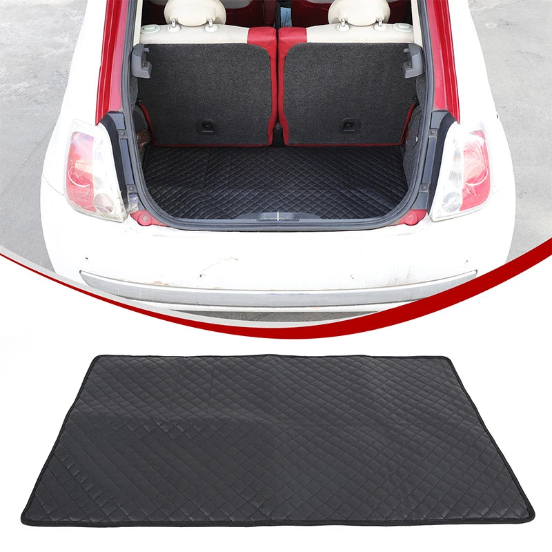 For Fiat 500 2007-2024 Automobile Trunk Pad Dust, Waterproof, Scratch Protection MAT LHD RHD Automobile Rear Pad Carpet