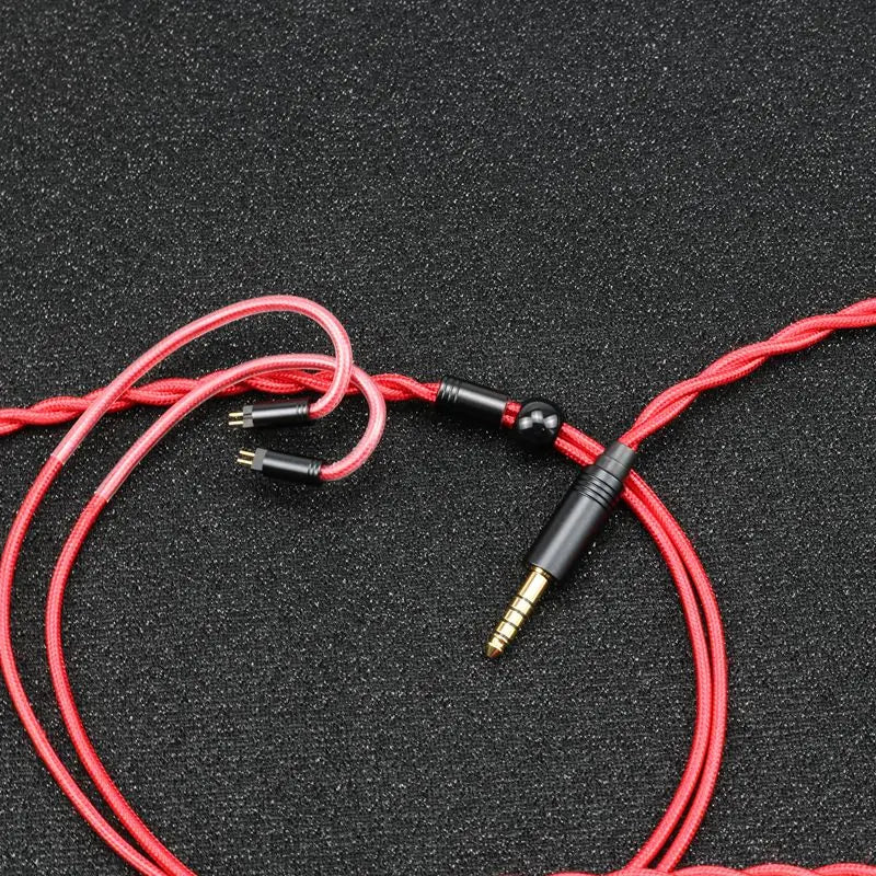 XINHS K05 IEM headphone cable 2-strand 4N silver + 7N copper, MMCX/2-pin/QDC
