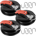 2/4Pcs Suction Cup Hooks Strong Vacuum Car Side Tarp Suction Cup with 4/8 Hooks Durable Camping Bathroom Suction Cup Maximum