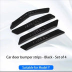 4PCS For Tesla Model 3 Y Juniper Highland 2025-2020 ABS Car Door Edge Stickers Anti-collision Strip Protection Decal Accessories